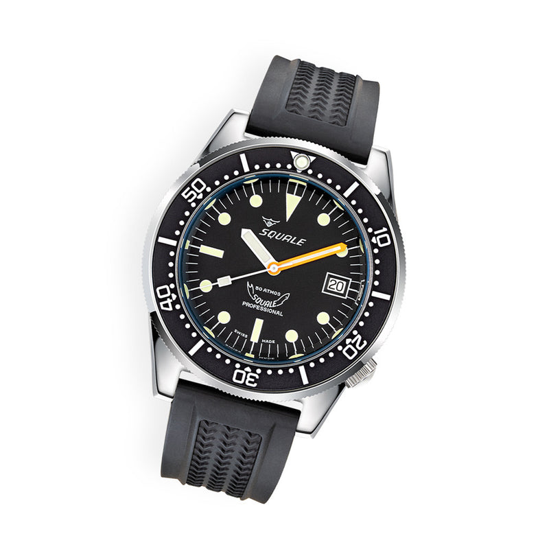 Squale 50 Atmos Automatic Polished Dive watch and Black Dial #1521CL.VO