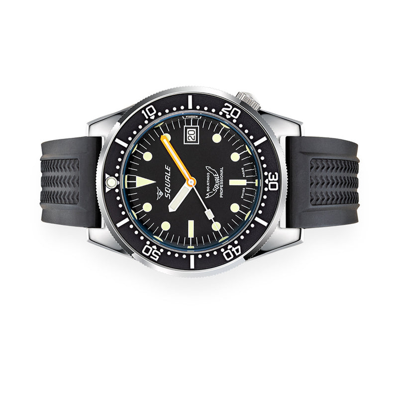 Squale 50 Atmos Automatic Polished Dive watch and Black Dial #1521CL.VO
