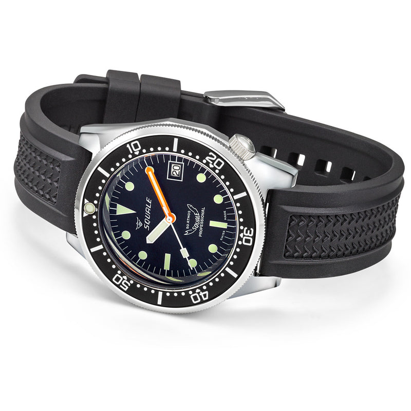Squale 50 Atmos Automatic Polished Dive watch and Black Dial #1521CL.VO