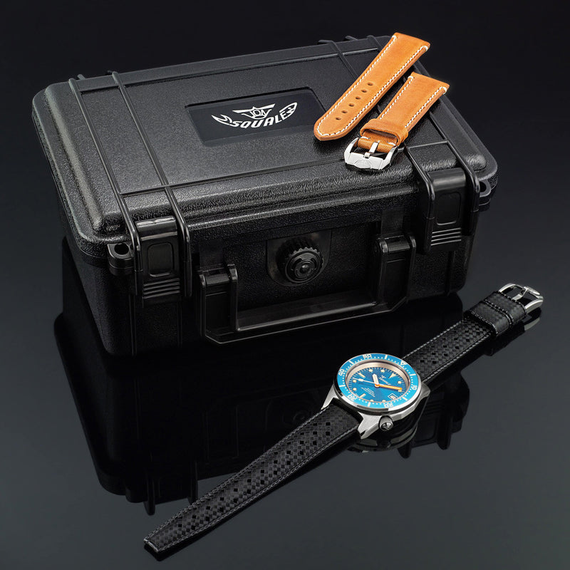 Squale 1521 Ocean COSC Certified Chronometer 500 meter Dive Watch #1521COSOCN.HT box