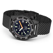 Squale 50 Atmos Swiss Dive watch with DLC Black Case #1521DLCBK.MEPVD20