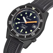 Squale 50 Atmos Swiss Dive watch with DLC Black Case #1521DLCBK.VO