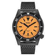 Squale 50 Atmos Dive watch with DLC Black Case and Orange Superluminova Dial #1521DLCFOR.MEPVD20
