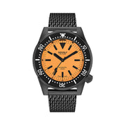 Squale 50 Atmos Dive watch with DLC Black Case and Orange Superluminova Dial #1521DLCFOR.MEPVD20