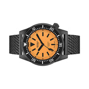 Squale 50 Atmos Dive watch with DLC Black Case and Orange Superluminova Dial #1521DLCFOR.MEPVD20