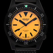 Squale 50 Atmos Dive watch with DLC Black Case and Orange Superluminova Dial #1521DLCFOR.MEPVD20