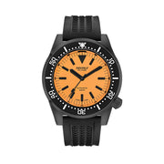 Squale 50 Atmos Dive watch with DLC Black Case and Orange Superluminova Dial #1521DLCFOR.VO