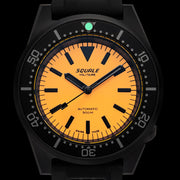 Squale 50 Atmos Dive watch with DLC Black Case and Orange Superluminova Dial #1521DLCFOR.VO