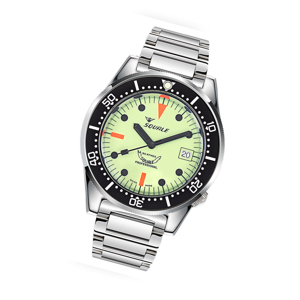 パーツ TA SQUALE 130-50T Squale 50 Atmos Swiss Made Dive Watch with Luminous Dial #1521FULL