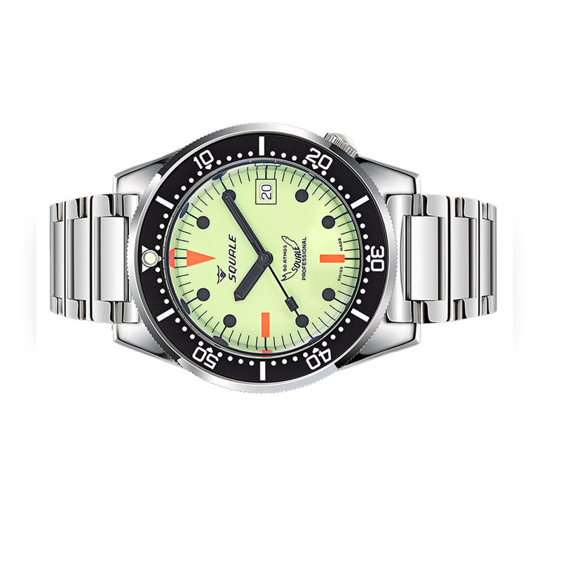 Squale 50 Atmos Swiss Made Dive Watch with Luminous Dial #1521FULL.SQ20L