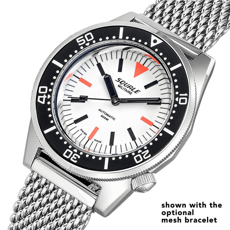 Squale Militaire 500 Meter Swiss Automatic Dive Watch with Full Lume Dial #1521LUMIWT.HT