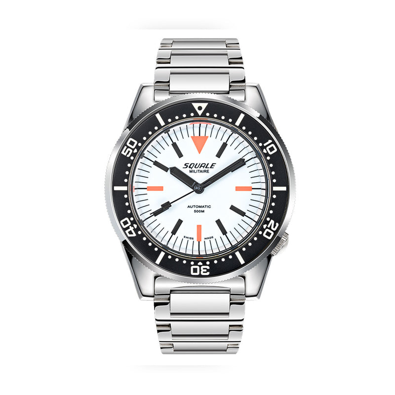 Squale Militaire 50 Atmos Swiss Dive Watch with Full Lume Dial #1521FUMIWT.SQ20L