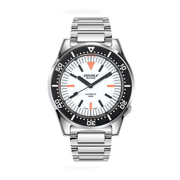 Squale Militaire 50 Atmos Swiss Dive Watch with Full Lume Dial #1521FUMIWT.SQ20L