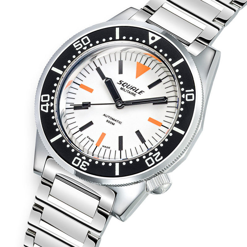 Squale Militaire 50 Atmos Swiss Dive Watch with Full Lume Dial #1521FUMIWT.SQ20L