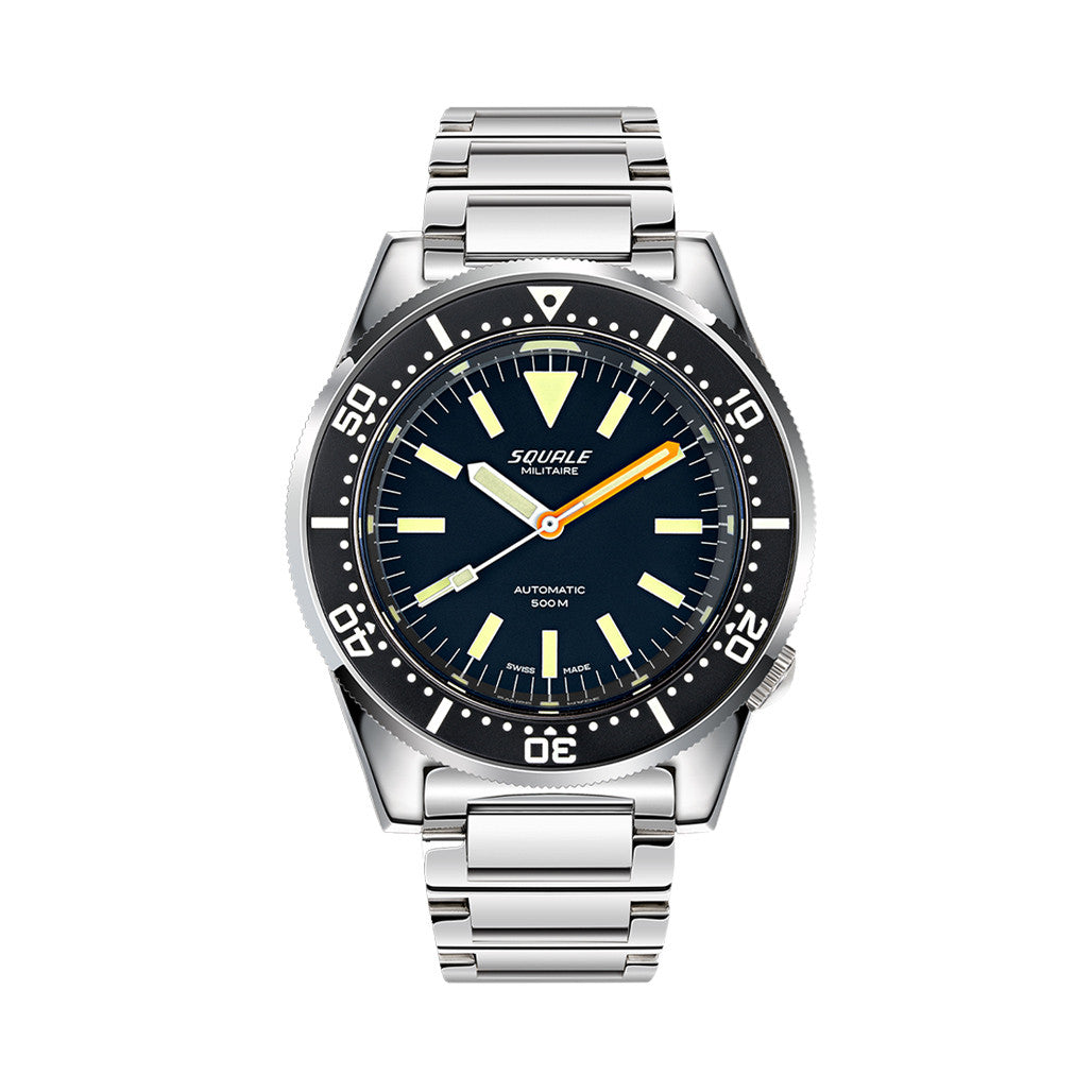 パーツ TA SQUALE 130-50T Squale Militaire 50 Atmos Swiss Dive Watch with Polished Case
