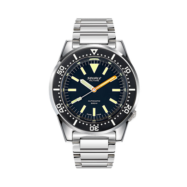 Squale Militaire 50 Atmos Swiss Dive Watch with Polished Case #1521MIL.SQ20L