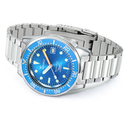 Squale 50 Atmos Swiss Automatic Polished Dive Watch with Blue Dial #1521OCN.SQ20B