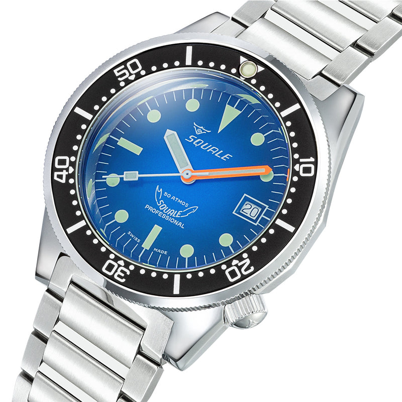 Squale 50 Atmos Profondo Swiss Dive Watch with Blue Ombre Dial #1521PROFD.SQ20L