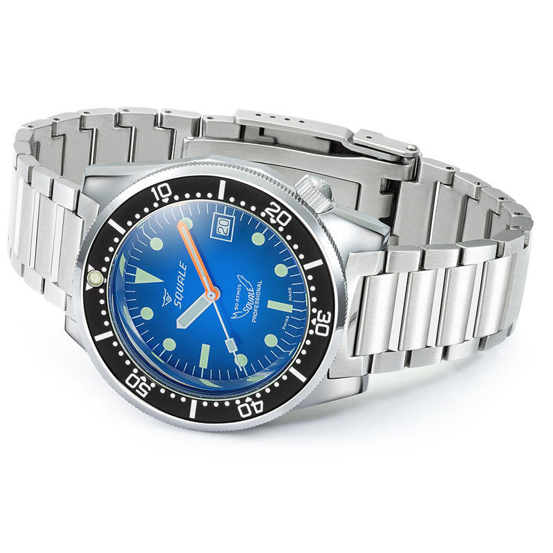 Squale 50 Atmos Profondo Swiss Dive Watch with Blue Ombre Dial #1521PROFD.SQ20L