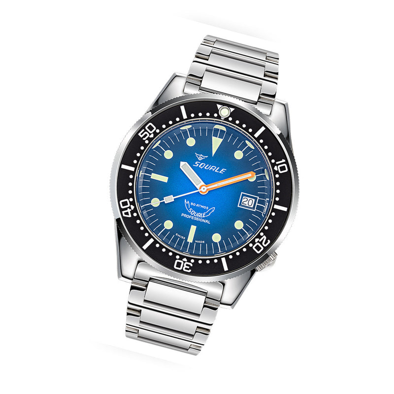 Squale 50 Atmos Profondo Swiss Dive Watch with Blue Ombre Dial #1521PROFD.SQ20L