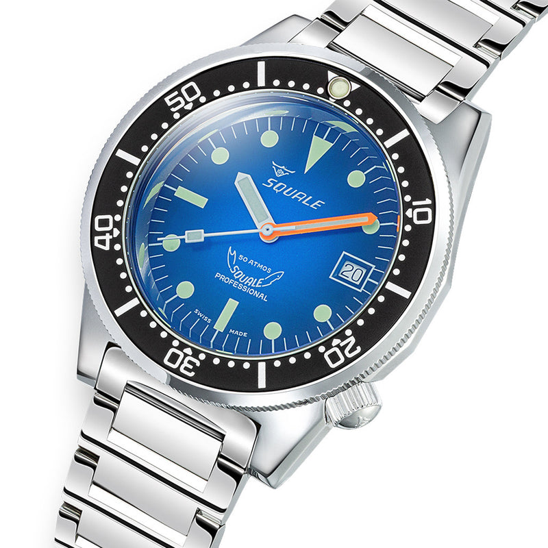 Squale 50 Atmos Profondo Swiss Dive Watch with Blue Ombre Dial #1521PROFD.SQ20L