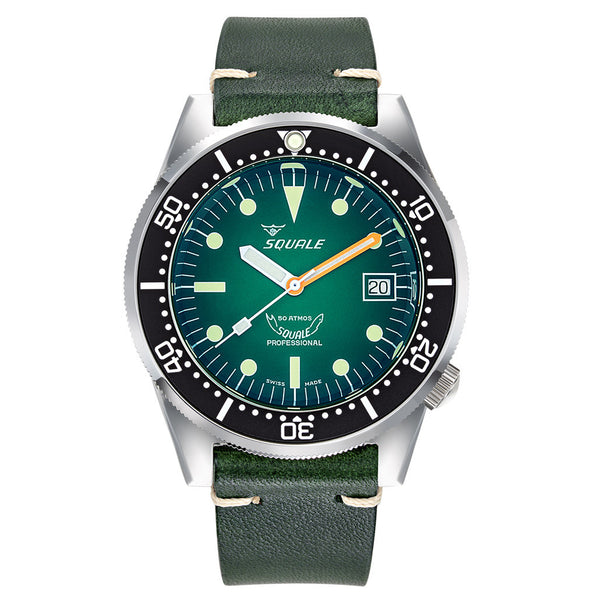 Squale 1521 Profondo Automatic Dive Watch with Ombre Green Dial