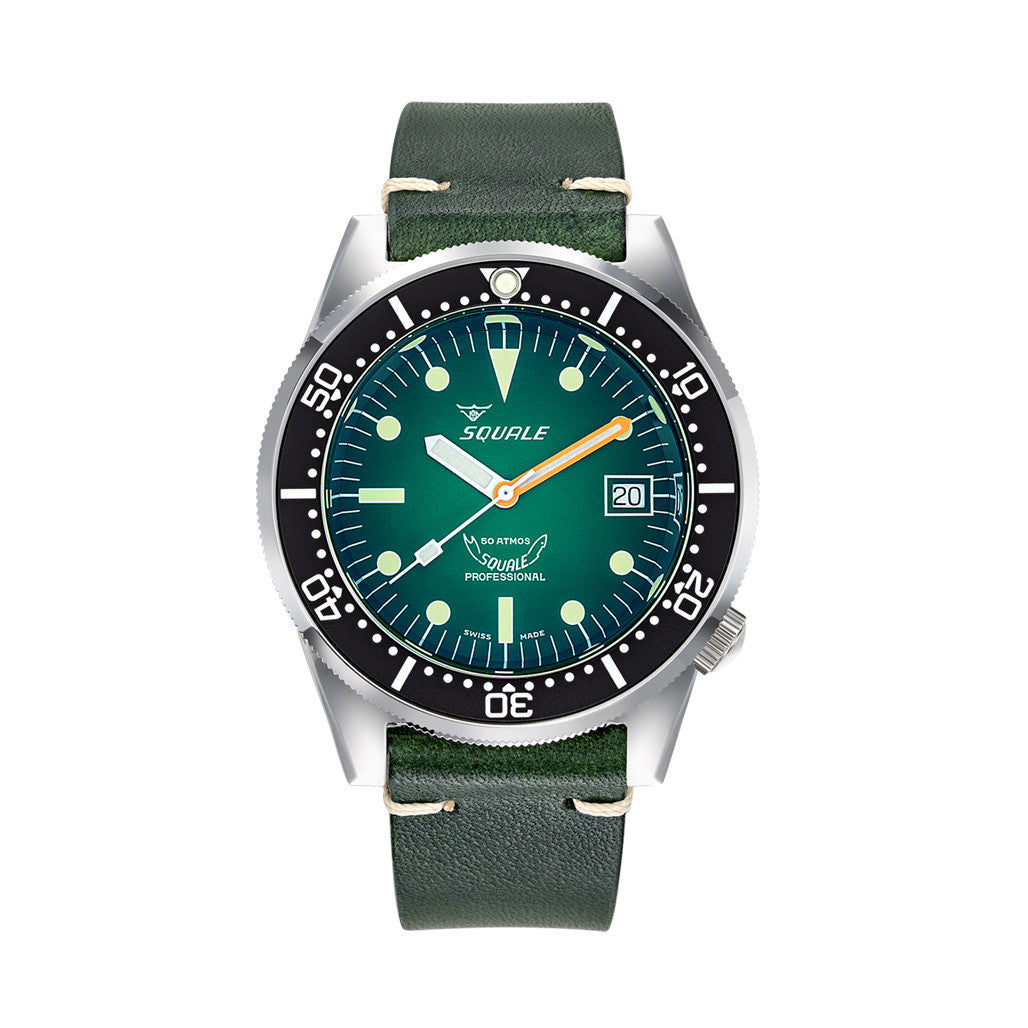 値下げ！SQUALE 1521 Professional 自動巻き時計 Squale 1521 Profondo Automatic Dive Watch with Ombre Green Dial