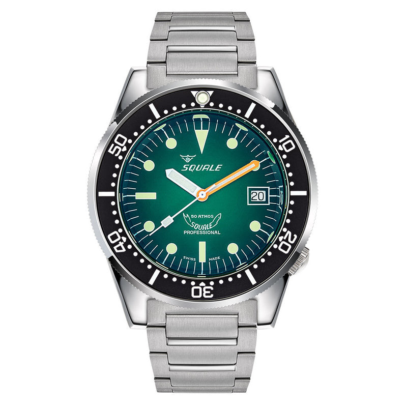 Squale 50 Atmos Profondo Automatic Dive Watch with Ombre Green Dial #1521PROFGR.SQ20B
