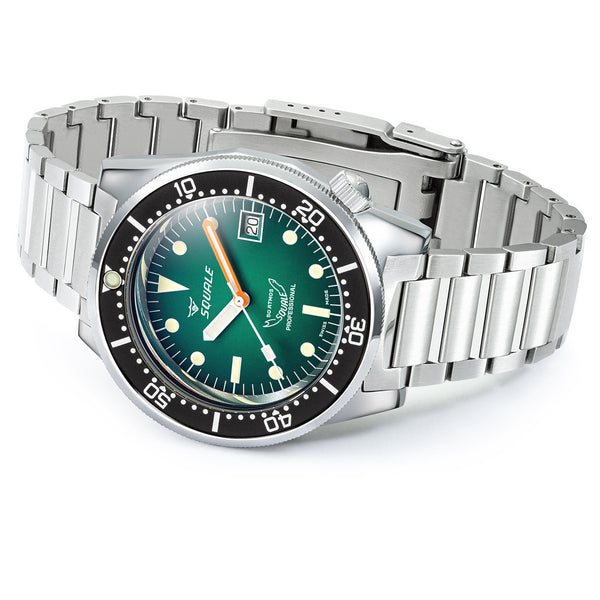 Squale 50 Atmos Profondo Automatic Dive Watch with Ombre Green Dial #1521PROFGR.SQ20B