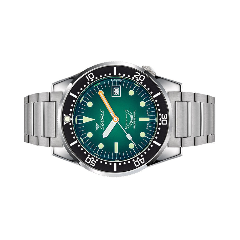 Squale 50 Atmos Profondo Automatic Dive Watch with Ombre Green Dial #1521PROFGR.SQ20B