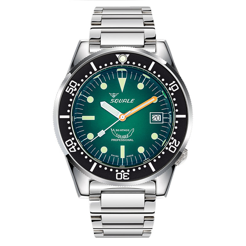 Squale 50 Atmos Profondo Automatic Dive Watch with Ombre Green Dial #1521PROFGR.SQ20L