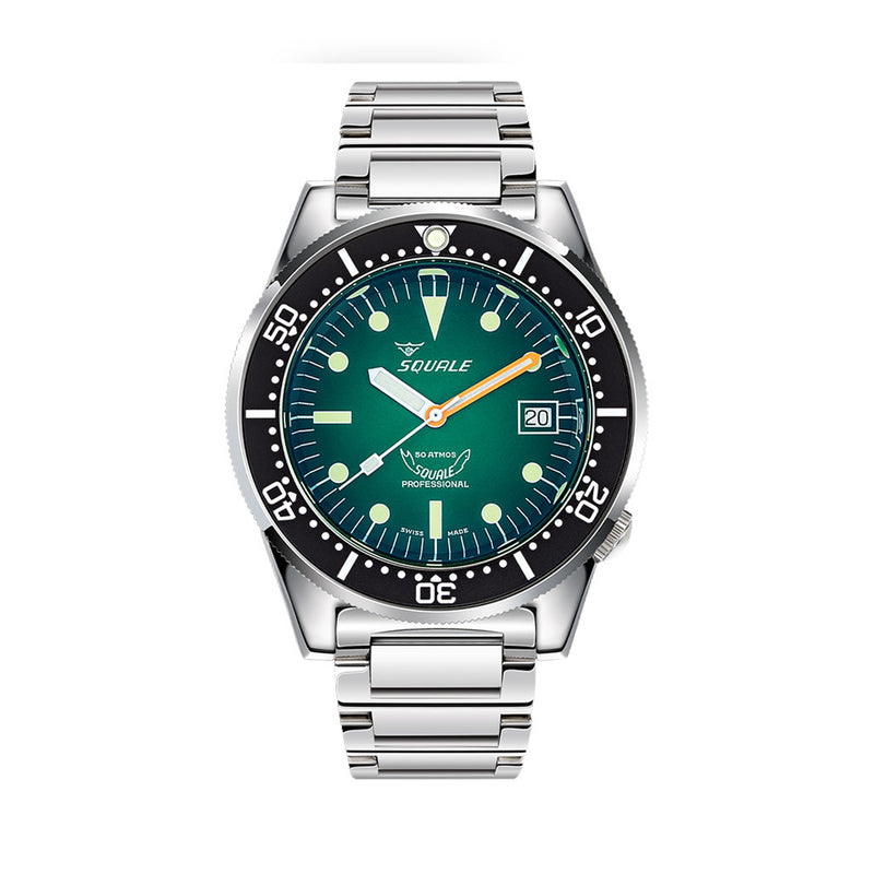 Squale 50 Atmos Profondo Automatic Dive Watch with Ombre Green Dial #1521PROFGR.SQ20L