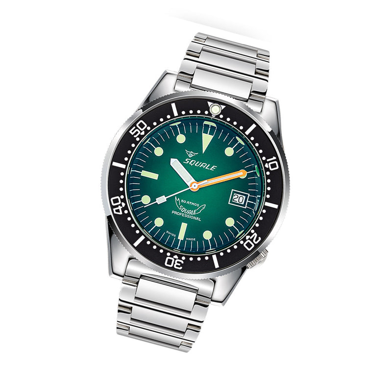 Squale 50 Atmos Profondo Automatic Dive Watch with Ombre Green Dial #1521PROFGR.SQ20L