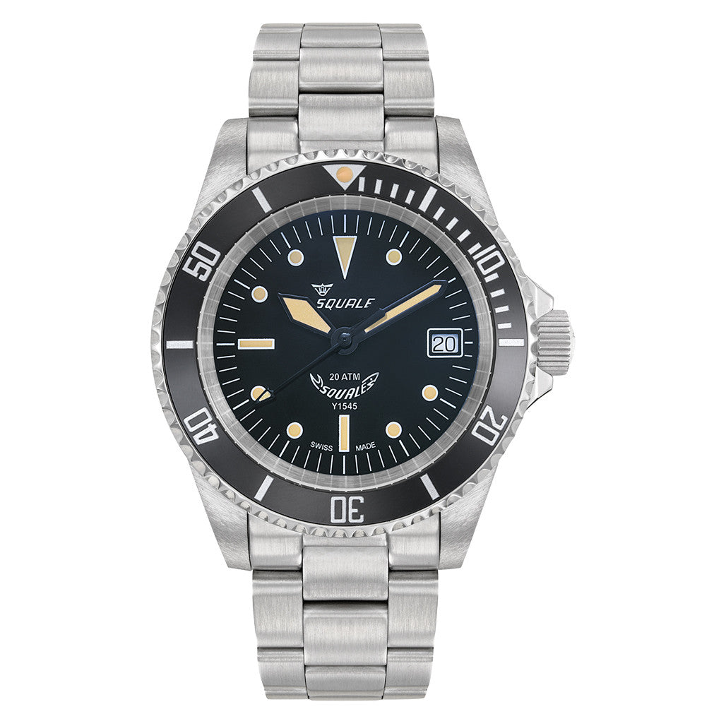 Squale 1545 Classic Y1545 ダイバー 自動巻 フルセット Squale 200 meter Swiss Automatic Dive watch with Domed Anti