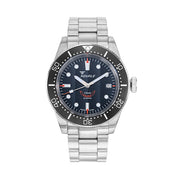 Squale 1545 Black Dial Dive Watch with Orange Accents and Stainless Steel Bracelet #1545BKBK.AC