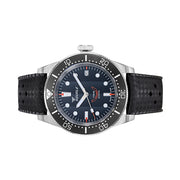 Squale 1545 Black Dial Dive Watch with Orange Accents and Rubber Strap #1545BKBK.HT side