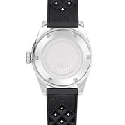 Squale 1545 Black Dial Dive Watch with Orange Accents and Rubber Strap #1545BKBK.HT back