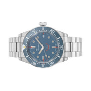 Squale 1545 Grey Dial Dive Watch with Orange Accents and Stainless Steel Bracelet #1545GG.AC side