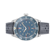 Squale 1545 Grey Dial Dive Watch with Orange Accents and Rubber Strap #1545GG.HTG side
