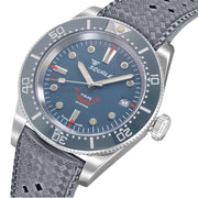 Squale 1545 Grey Dial Dive Watch with Orange Accents and Rubber Strap #1545GG.HTG tilt