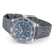 Squale 1545 Grey Dial Dive Watch with Orange Accents and Rubber Strap #1545GG.HTG side