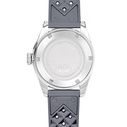 Squale 1545 Grey Dial Dive Watch with Orange Accents and Rubber Strap #1545GG.HTG back