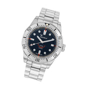 Squale 1545 Black Dial Dive Watch with Orange Accents and Steel Bezel #1545SSBK.AC
