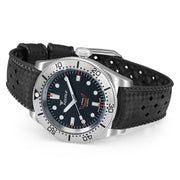 Squale 1545 Black Dial Dive Watch with Orange Accents and Steel Bezel #1545SSBK.HT
