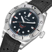 Squale 1545 Black Dial Dive Watch with Orange Accents and Steel Bezel #1545SSBK.HT