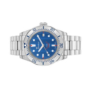 Squale 1545 Blue Dial Dive Watch with Steel Bezel and Bracelet #1545SSBLC.AC