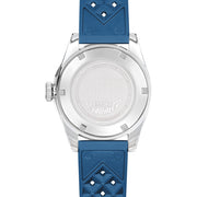 Squale 1545 Blue Dial Dive Watch with Steel Bezel on Rubber Strap #1545SSBLC.HTB