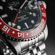 Davosa Swiss Made Ternos Ceramic GMT Automatic with Pepsi Bezel and Pentalink Bracelet #16159006 Lifestyle