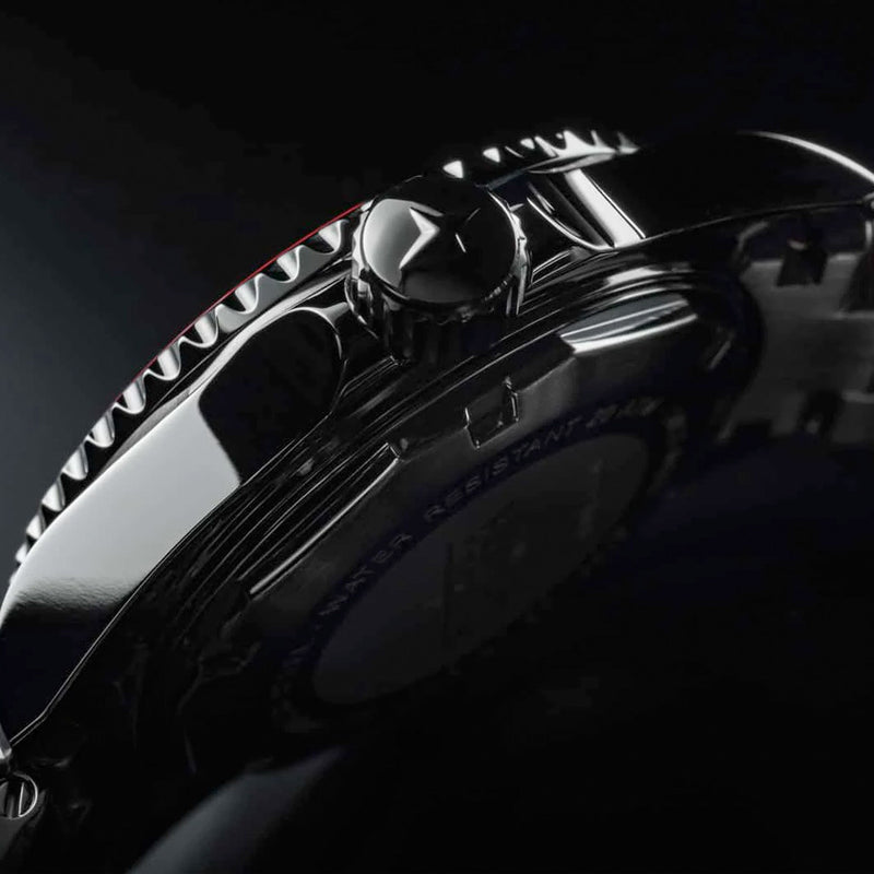 Davosa Swiss Made Ternos Ceramic GMT Automatic with Coke Bezel and Pentalink Bracelet #16159009 Crown