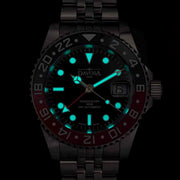 Davosa Swiss Made Ternos Ceramic GMT Automatic with Coke Bezel and Trialink Bracelet #16159090 Lume